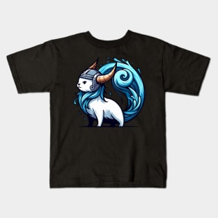 Kawaii Viking Cat Norse Mythology Celtic Knot Kids T-Shirt